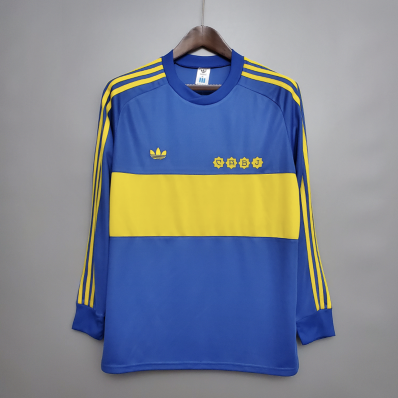 Retro Long Sleeve 1981 Boca Juniors Home Kit